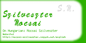szilveszter mocsai business card